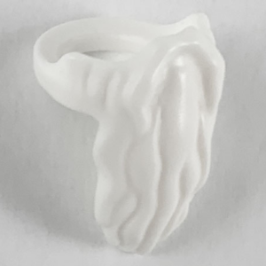 LEGO Minifigure White Beard, Rounded End - Image 1