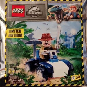 LEGO Jurassic World Sinjin Prescott Minifigure and Buggy Foil Pack Set 122116 - Image 1