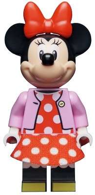 LEGO Disney Minnie Mouse Bright Pink Jacket + Dress Minifigure from 10778 - Image 1