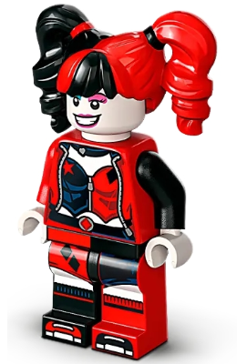 LEGO DC Super Heroes Harley Quinn Pigtails Pink Eye Shadow Minifigure from 76220 - Image 1