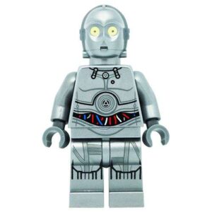 LEGO Star Wars C-3PO Silver Protocol Droid Minifigure spit from 75146 - Image 1