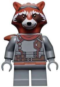 LEGO Marvel Guardians of the Galaxy Rocket Raccoon Dark Bluish Grey Minifigure from 76193 - Image 1