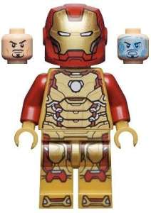 LEGO Marvel Superheroes Iron Man Pearl Gold Armour Minifigure from 76203 - Image 1