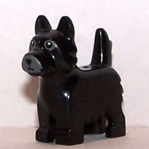 LEGO Minifigure Accessory Black Dog, Terrier with Black Eyes - Image 1