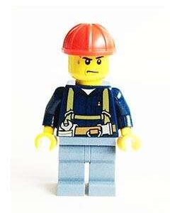 LEGO City Construction Worker Minifigure no accessories from 60076 - Image 1