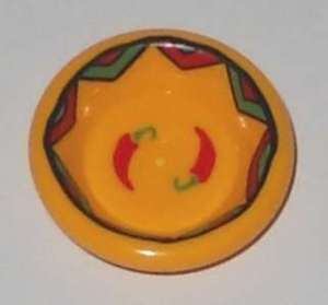 LEGO Minifigure Bright Light Orange Utensil Dish 3 x 3 - Image 1