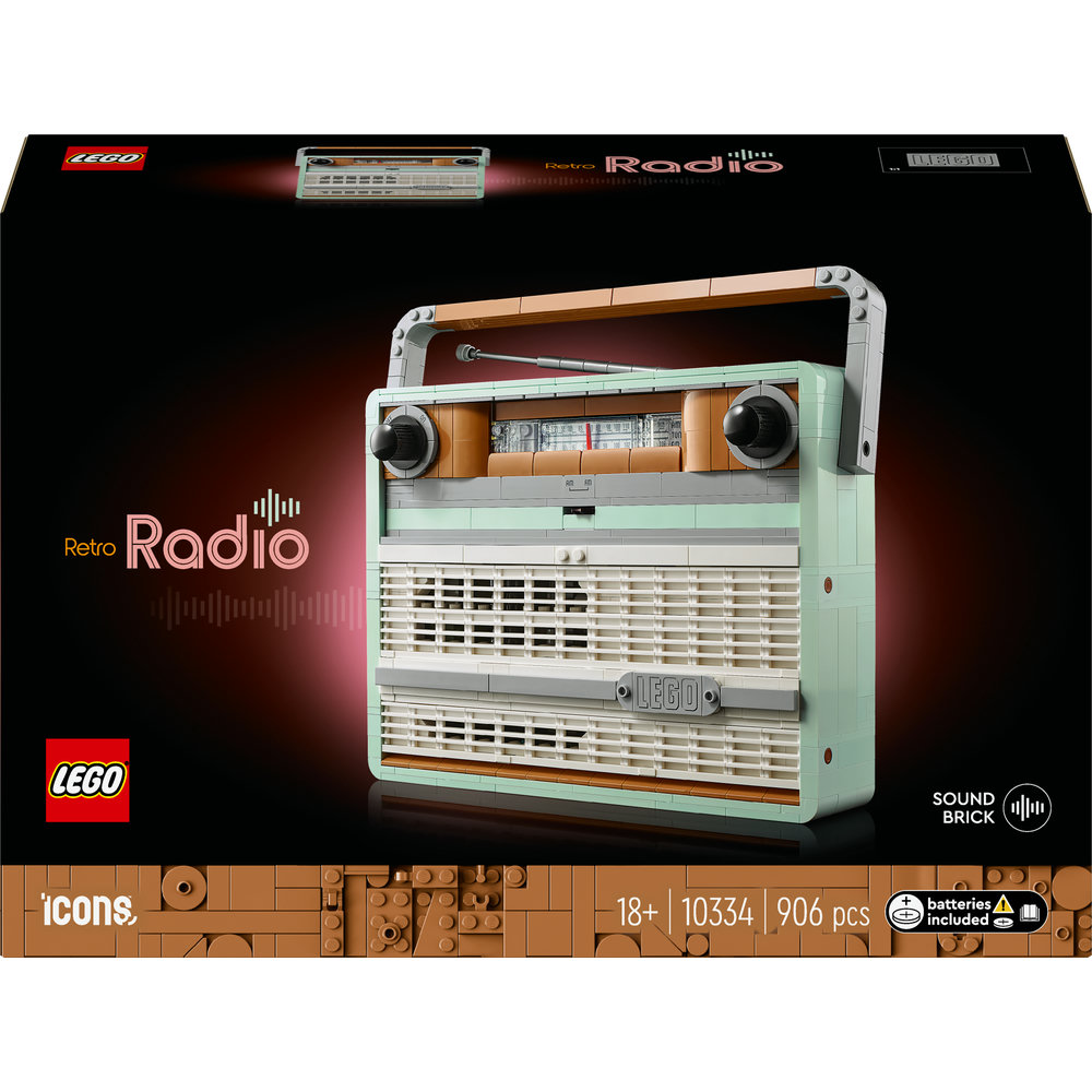 LEGO Icons Retro Radio Music Home Decor Building Set 10334 - Image 1
