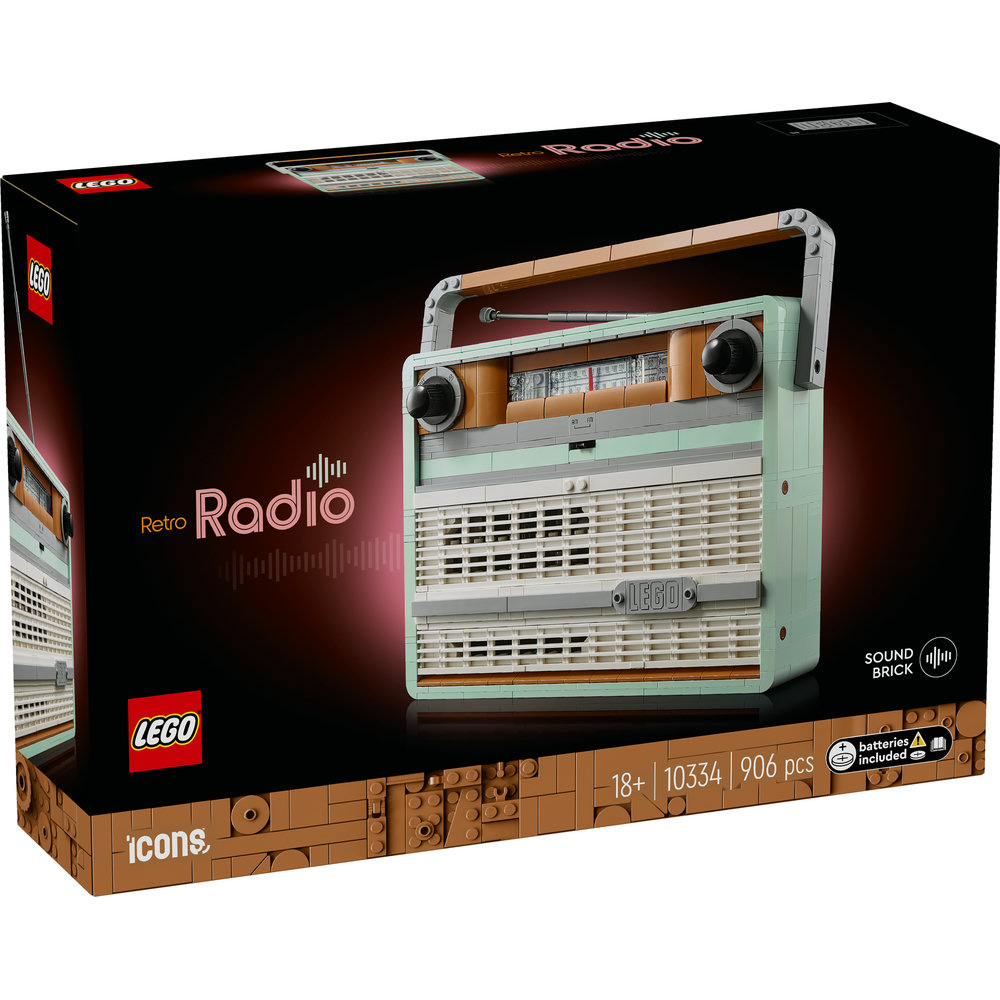 LEGO Icons Retro Radio Music Home Decor Building Set 10334 - Image 8