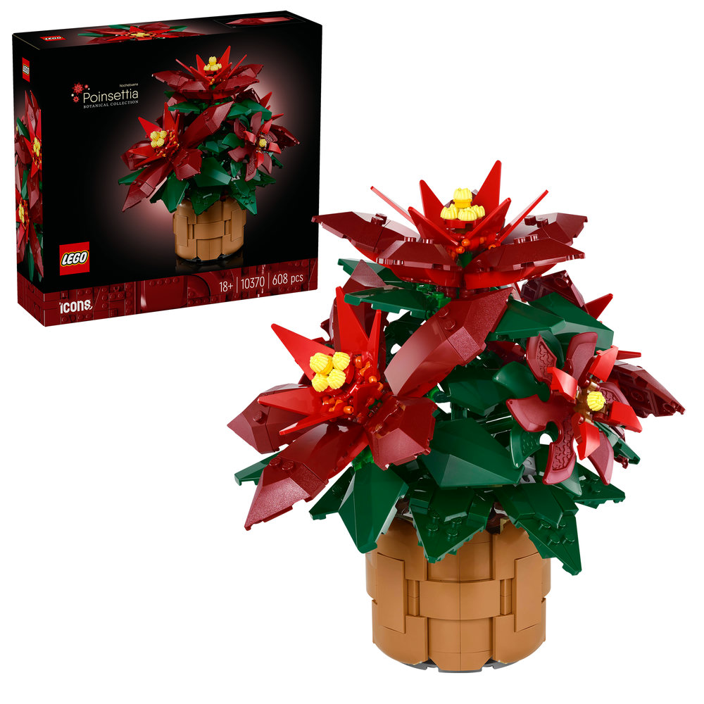 LEGO Icons Poinsettia Plant Set for Adults 10370 - Image 1