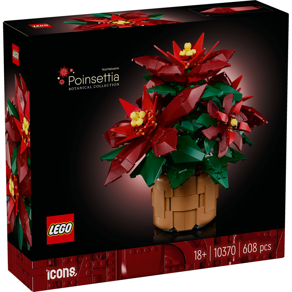 LEGO Icons Poinsettia Plant Set for Adults 10370 - Image 8