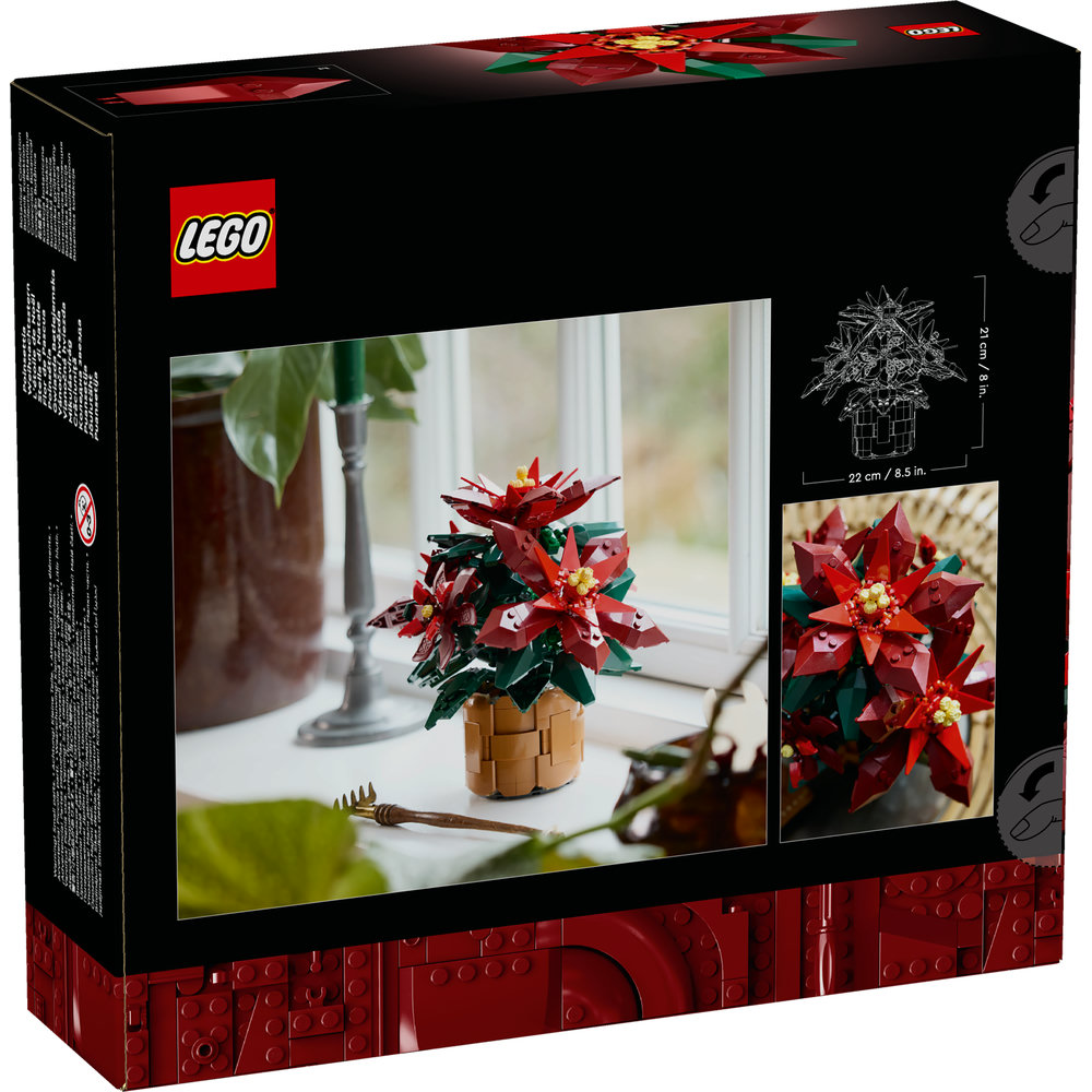 LEGO Icons Poinsettia Plant Set for Adults 10370 - Image 9