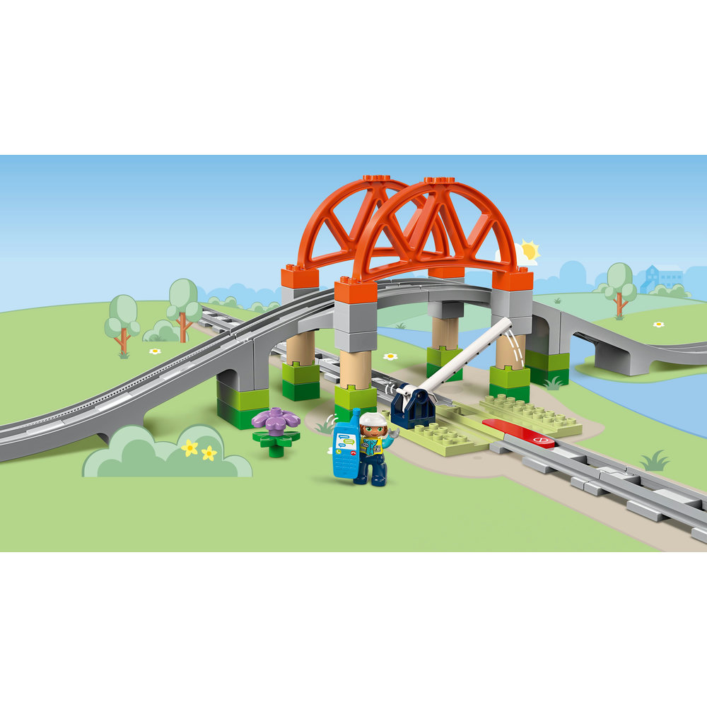 LEGO DUPLO Town Train Bridge and Tracks Expansion Set 10426 - Image 3