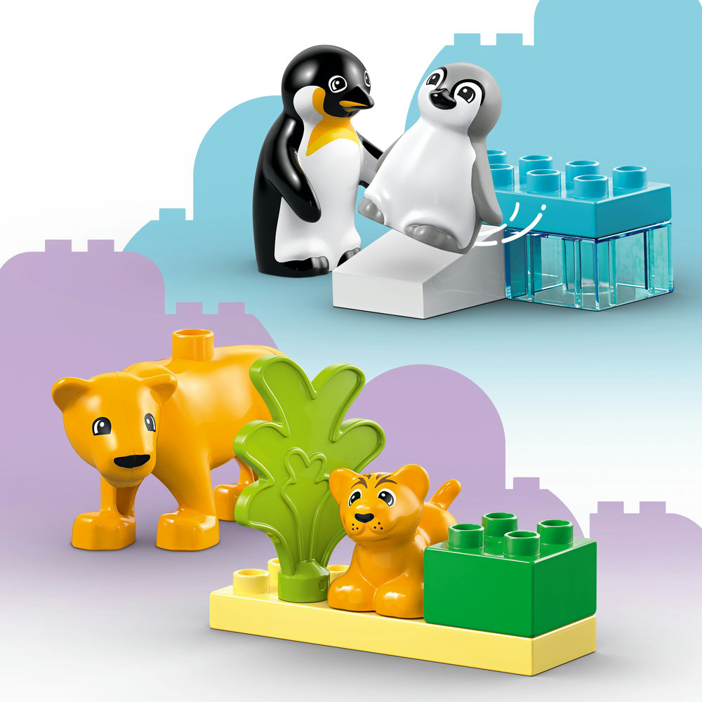 LEGO DUPLO Town Wild Animal Families: Penguins & Lions Imagination Toy 10442 - Image 5