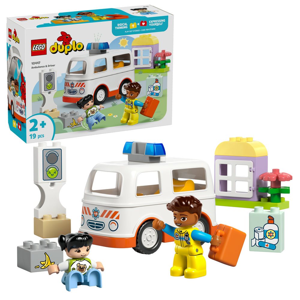 LEGO DUPLO Ambulance & Driver for Pretend Play 10447 - Image 1