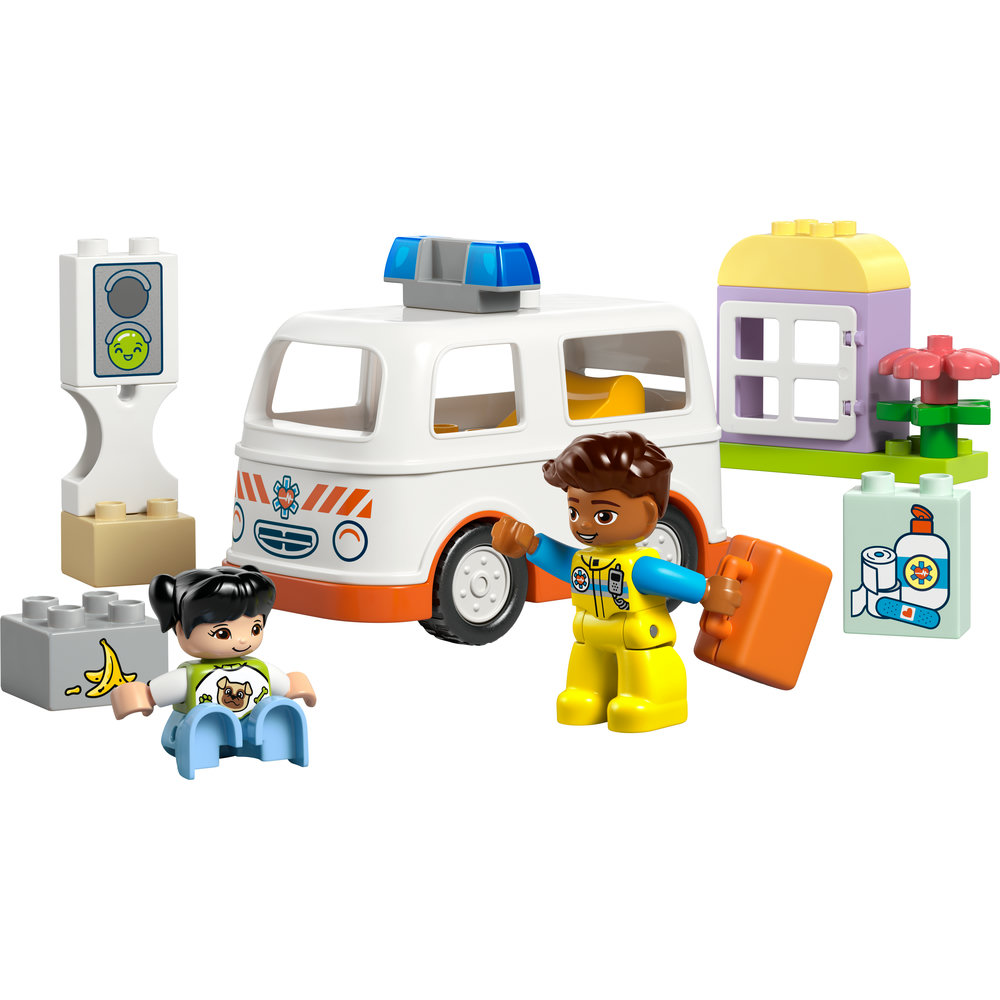 LEGO DUPLO Ambulance & Driver for Pretend Play 10447 - Image 2