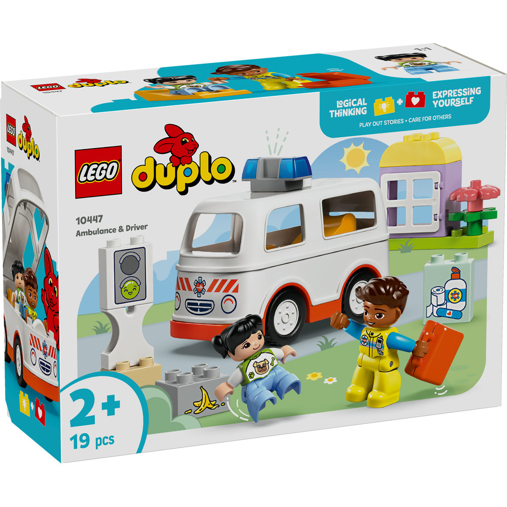 LEGO DUPLO Ambulance & Driver for Pretend Play 10447 - Image 8