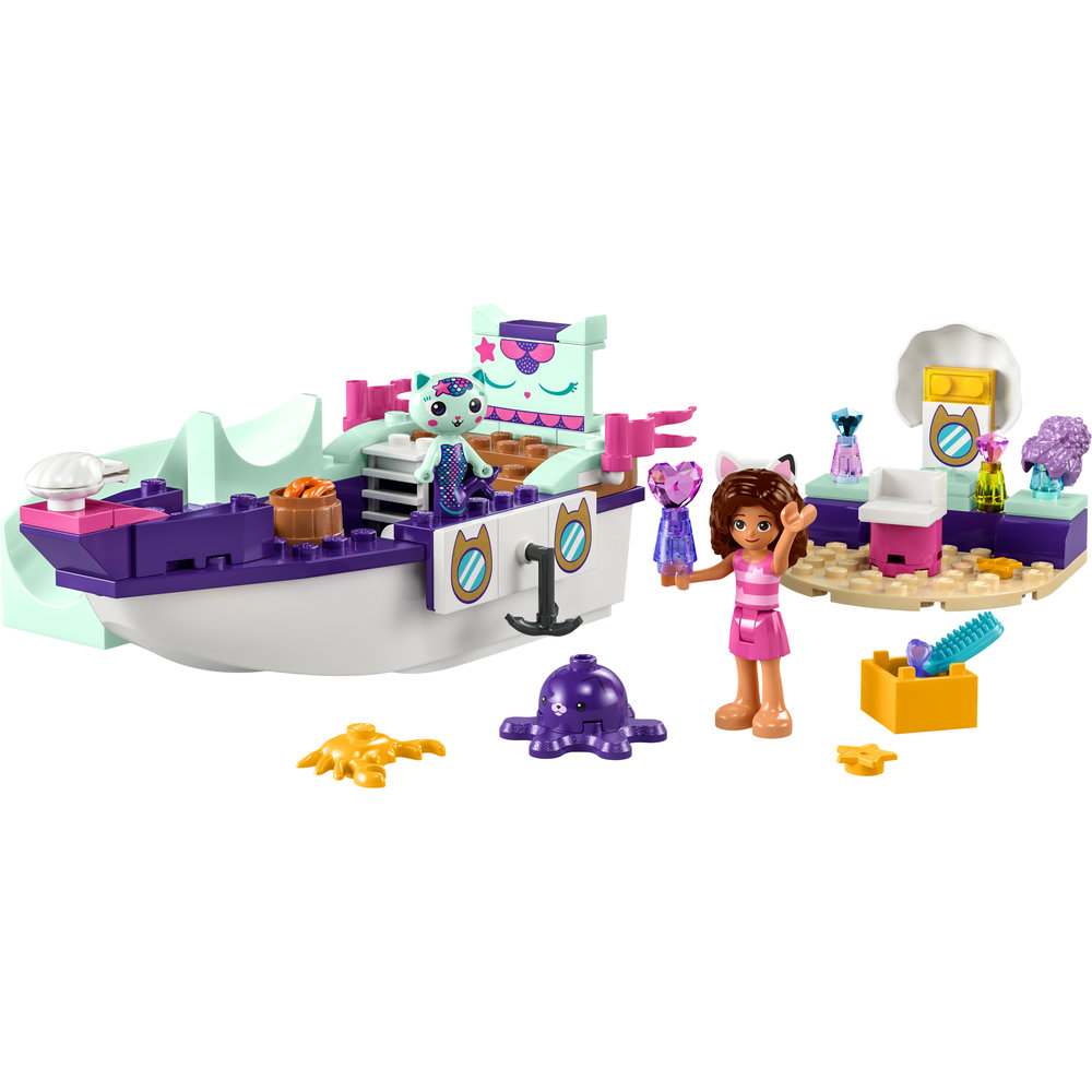 LEGO Gabby's Dollhouse - Gabby & MerCat’s Ship & Spa 10786 Building Toy Set (88 Pieces) - Image 2