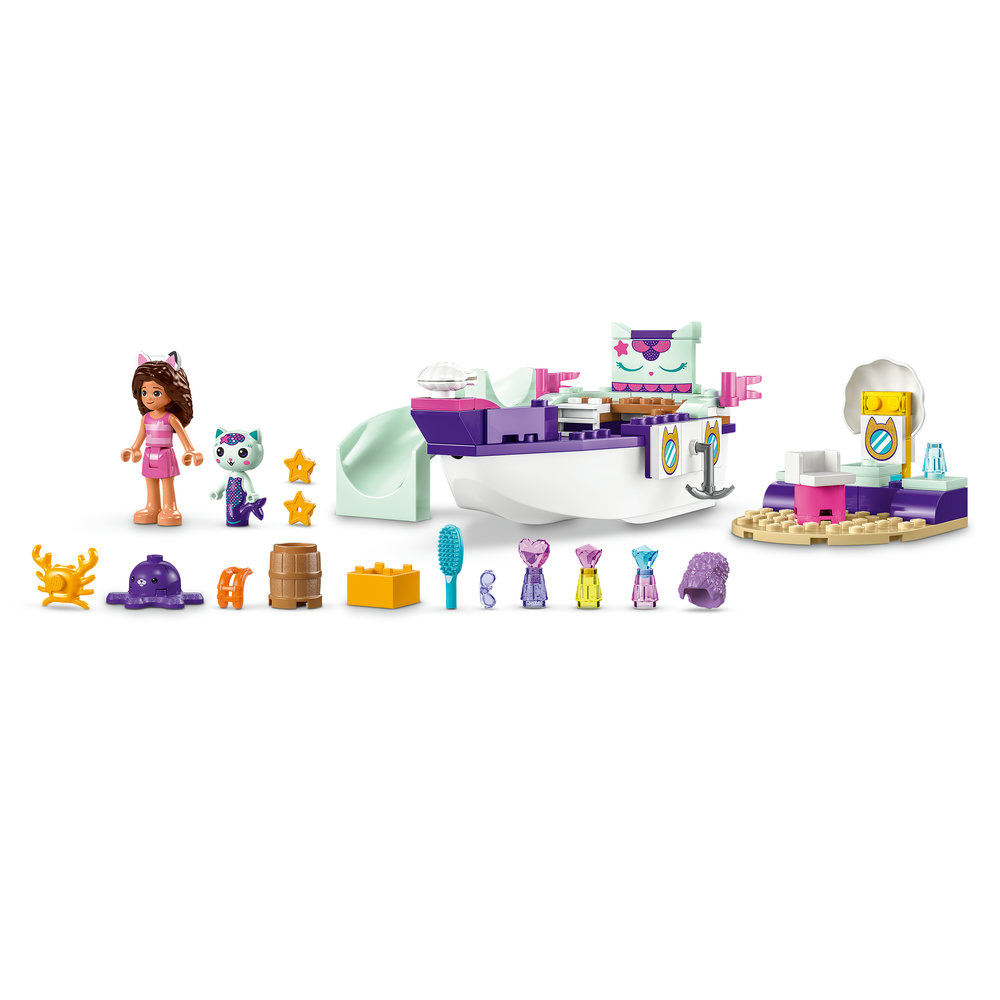 LEGO Gabby's Dollhouse - Gabby & MerCat’s Ship & Spa 10786 Building Toy Set (88 Pieces) - Image 6