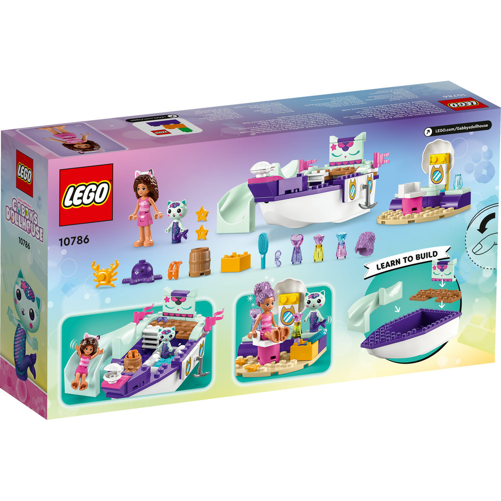 LEGO Gabby's Dollhouse - Gabby & MerCat’s Ship & Spa 10786 Building Toy Set (88 Pieces) - Image 8