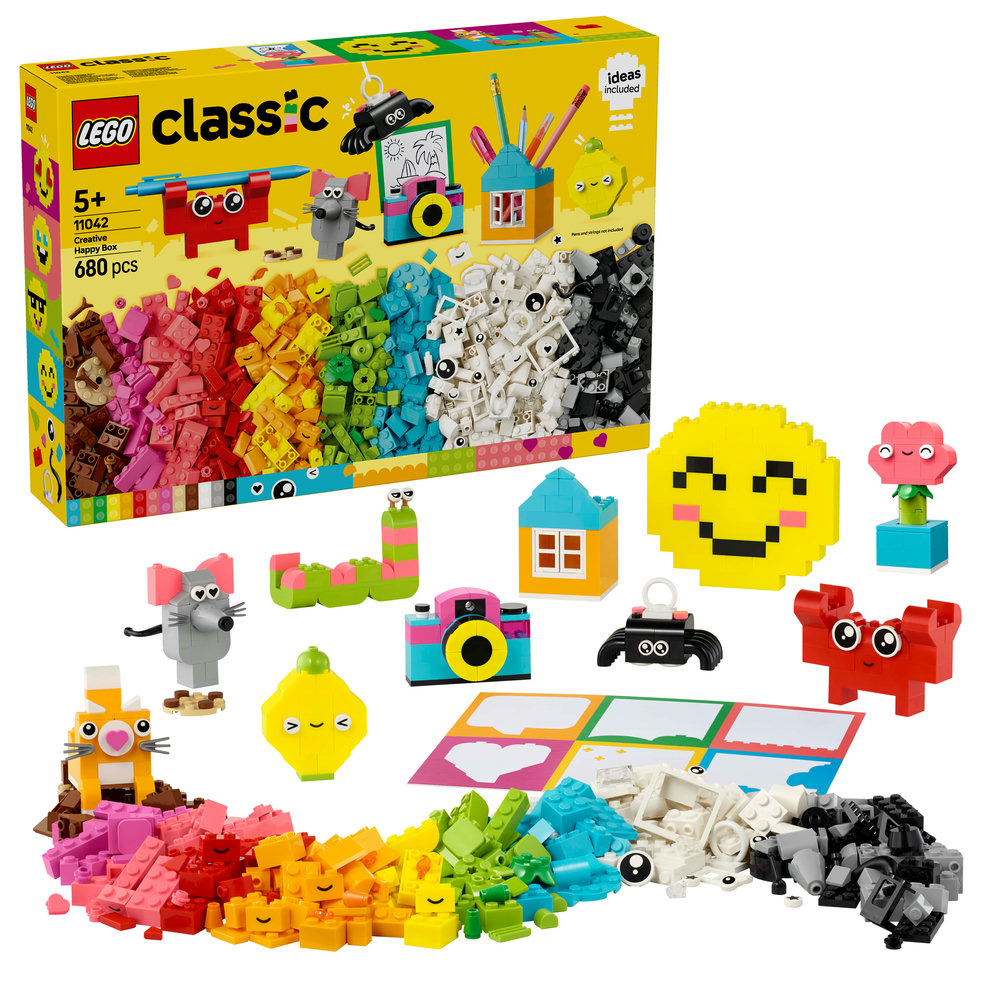 LEGO Classic Creative Happy Box Colourful Building Bricks Toy 11042 - Image 1