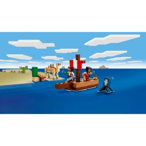 LEGO Minecraft The Pirate Ship Voyage Boat Playset 21259 - Image 3