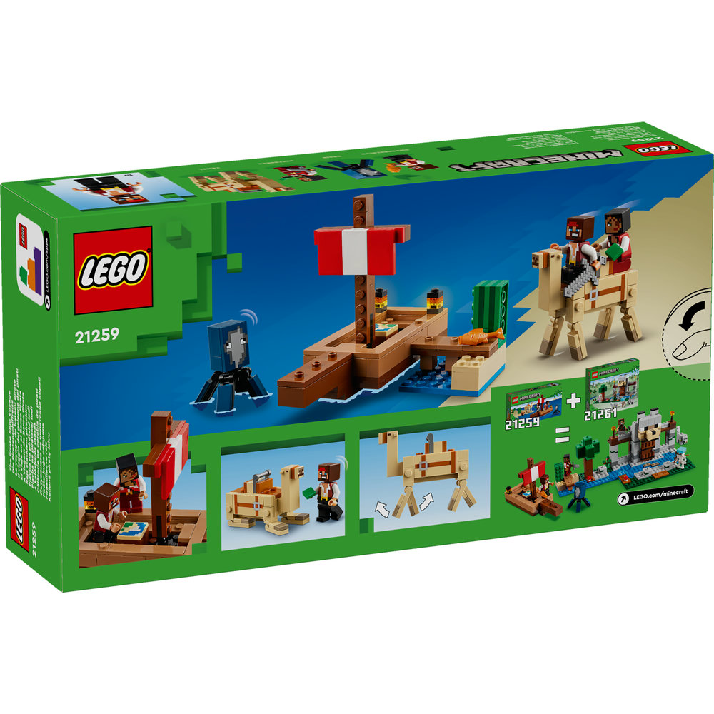 LEGO Minecraft The Pirate Ship Voyage Boat Playset 21259 - Image 8