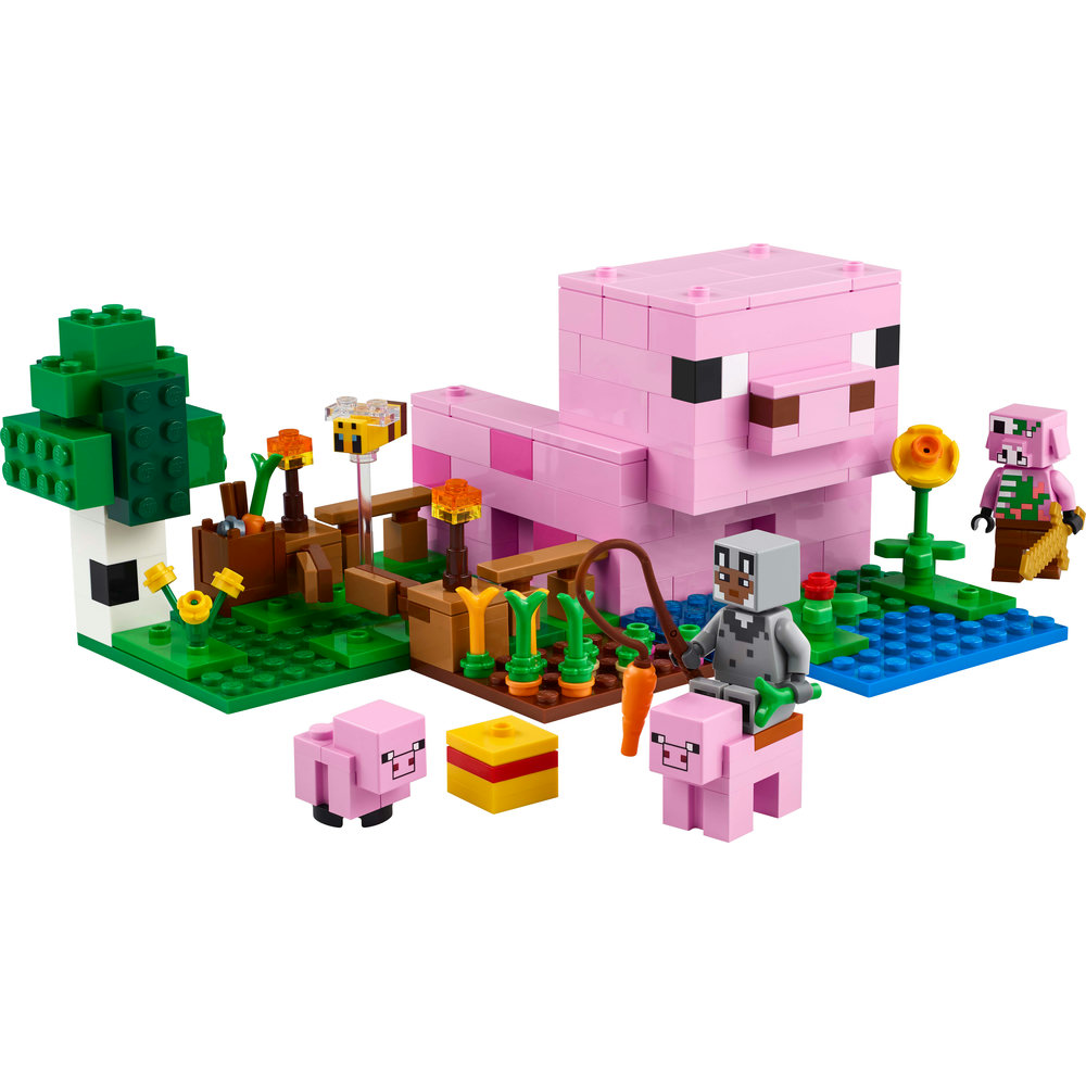LEGO Minecraft The Baby Pig House Gamer Building Toy Animal Set for Kids 21268 - Image 2