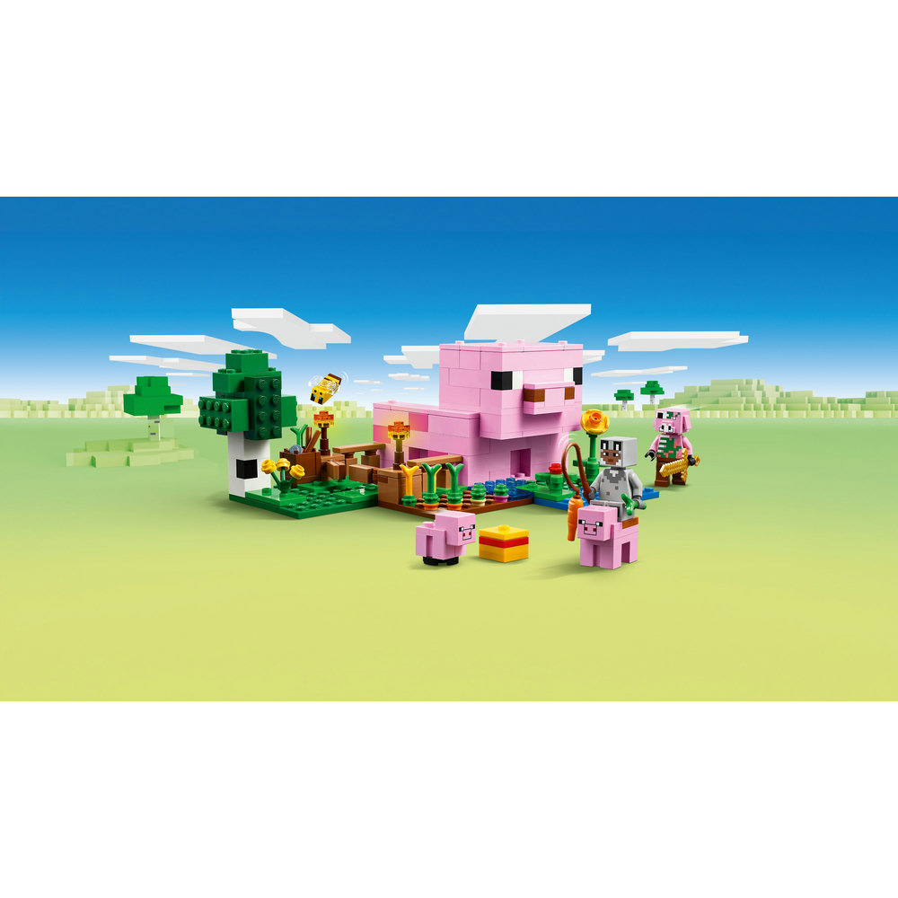 LEGO Minecraft The Baby Pig House Gamer Building Toy Animal Set for Kids 21268 - Image 3