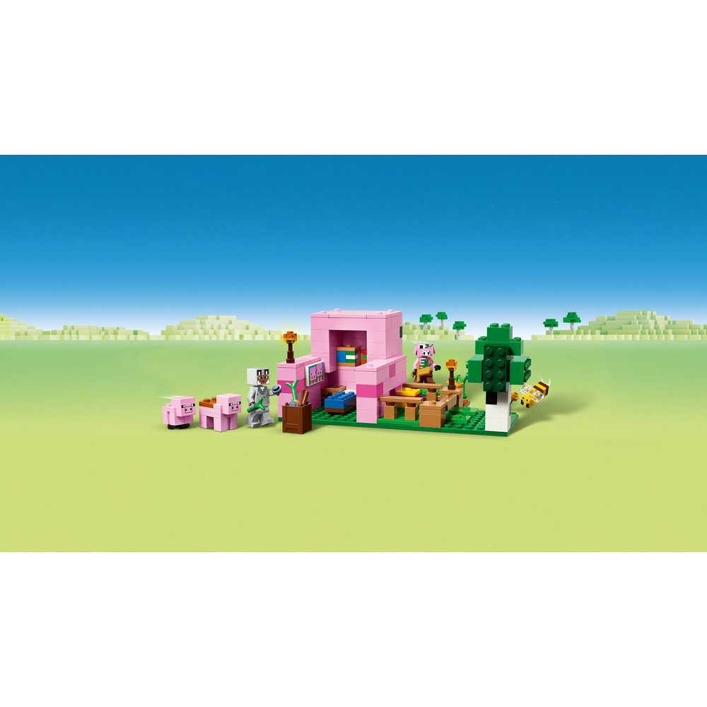 LEGO Minecraft The Baby Pig House Gamer Building Toy Animal Set for Kids 21268 - Image 4