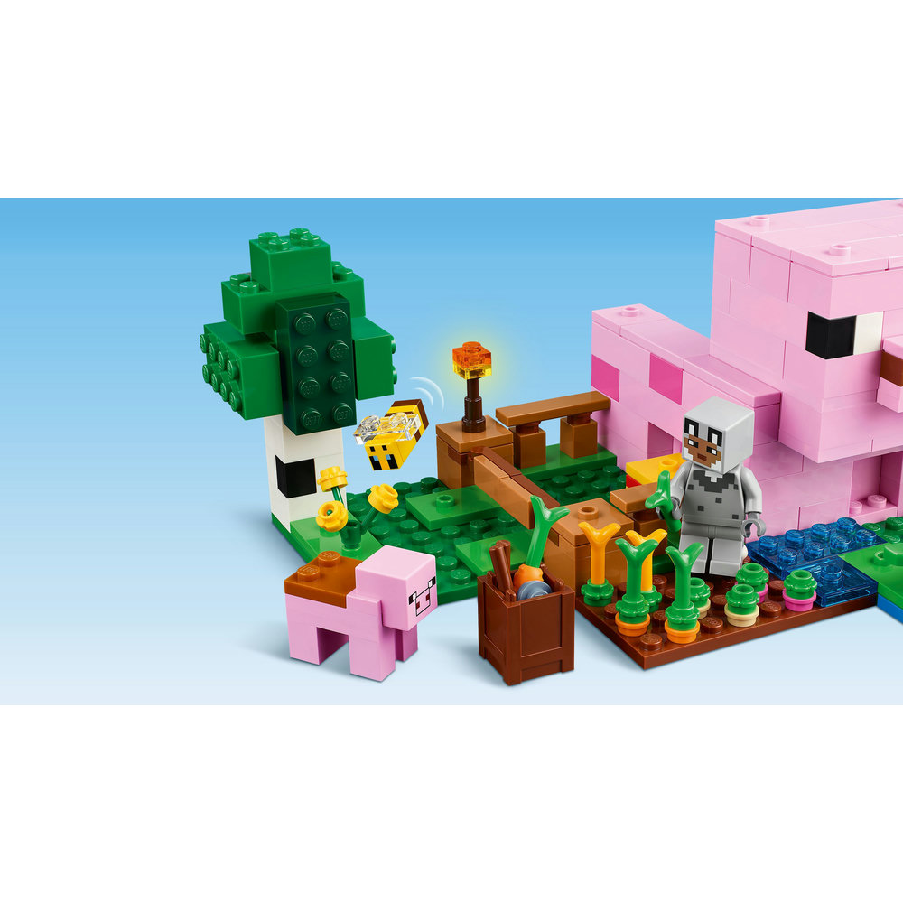 LEGO Minecraft The Baby Pig House Gamer Building Toy Animal Set for Kids 21268 - Image 5
