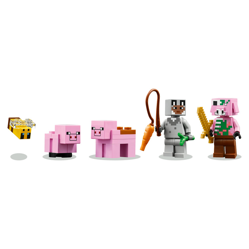 LEGO Minecraft The Baby Pig House Gamer Building Toy Animal Set for Kids 21268 - Image 6