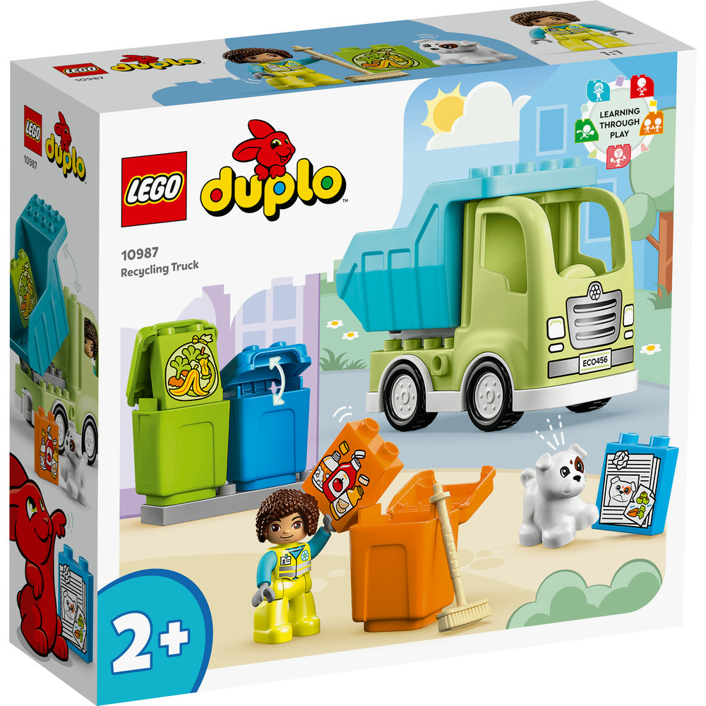LEGO DUPLO Town Recycling Truck 10987 Building Toy Set (15 Pieces) - Image 1
