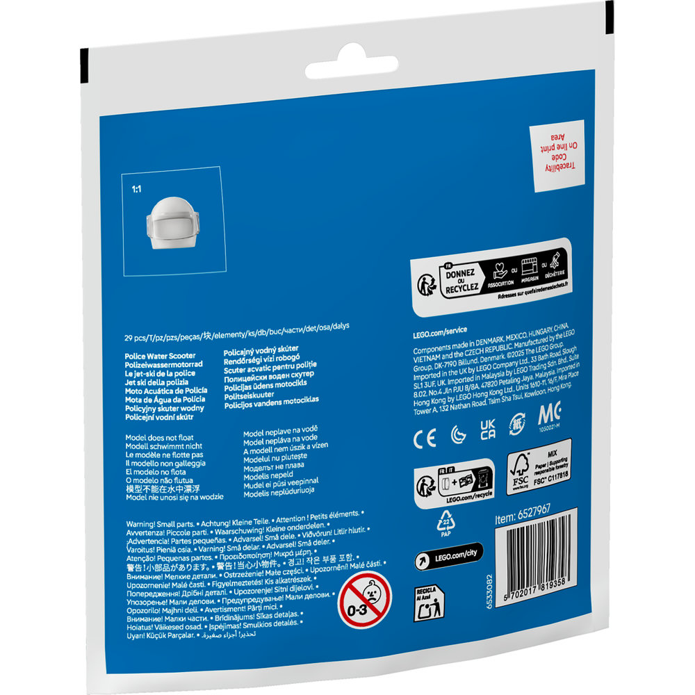 LEGO City Police Water Scooter Polybag Set 30693 - Image 4