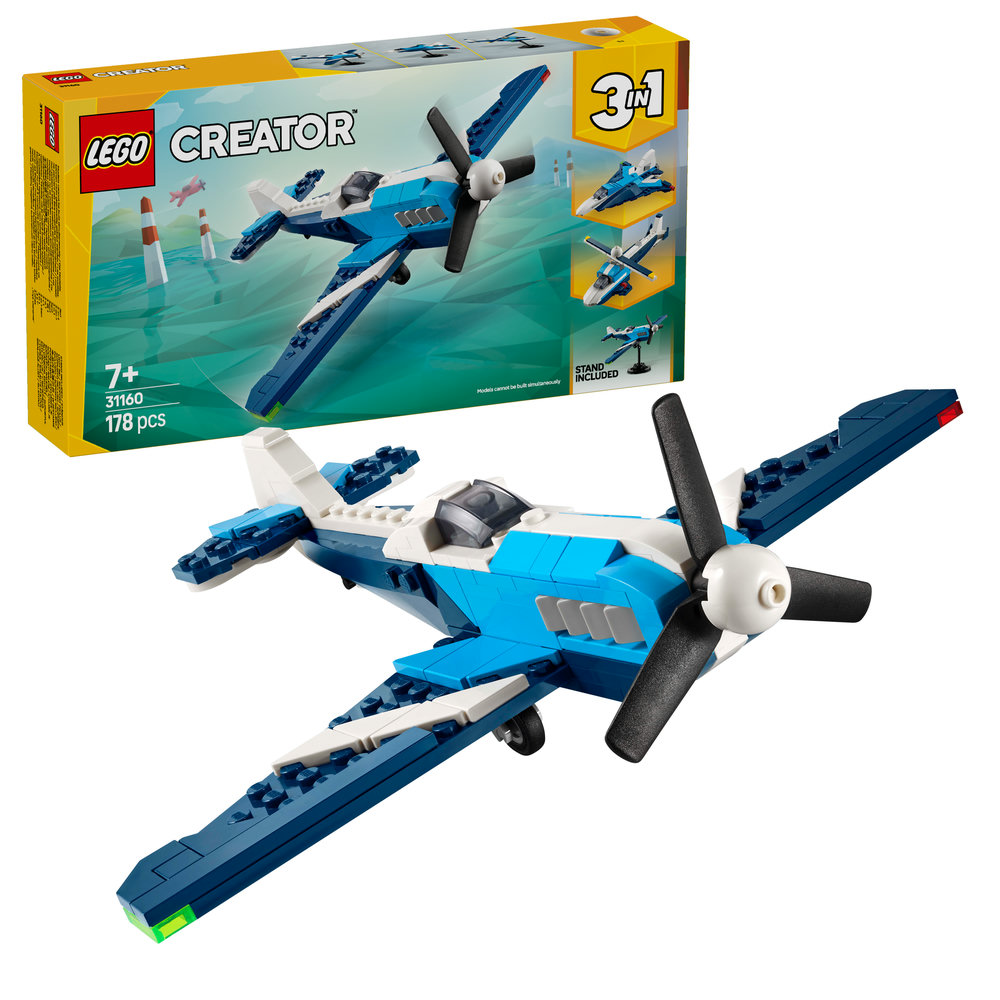 LEGO Creator 3in1 Aircraft: Race Plane Toy Vehicle Playset 31160 - Image 1
