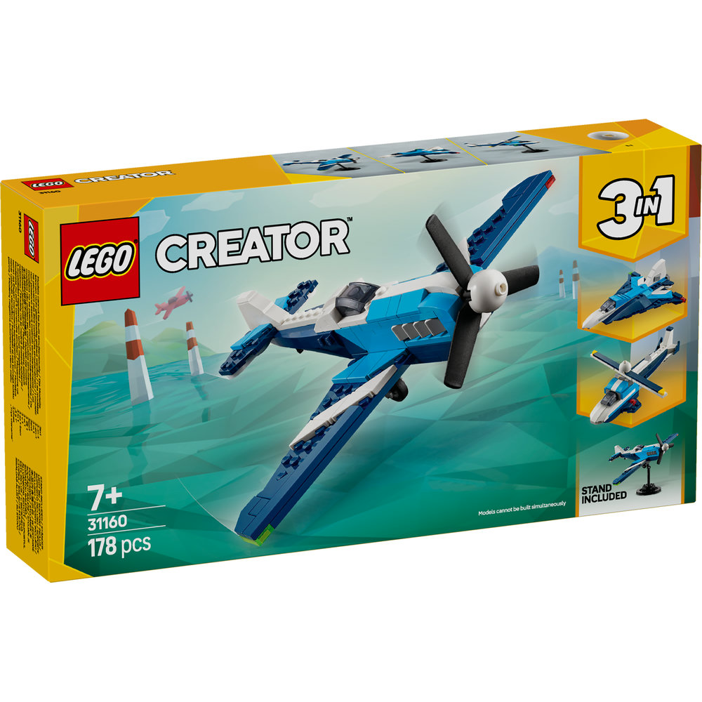 LEGO Creator 3in1 Aircraft: Race Plane Toy Vehicle Playset 31160 - Image 8