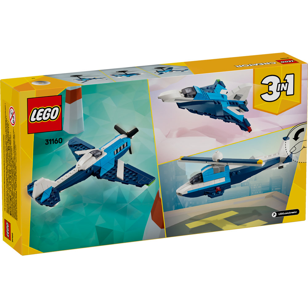 LEGO Creator 3in1 Aircraft: Race Plane Toy Vehicle Playset 31160 - Image 9