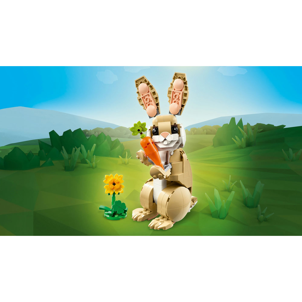 LEGO Creator 3in1 Cute Bunny Toy Animal Playset 31162 - Image 3