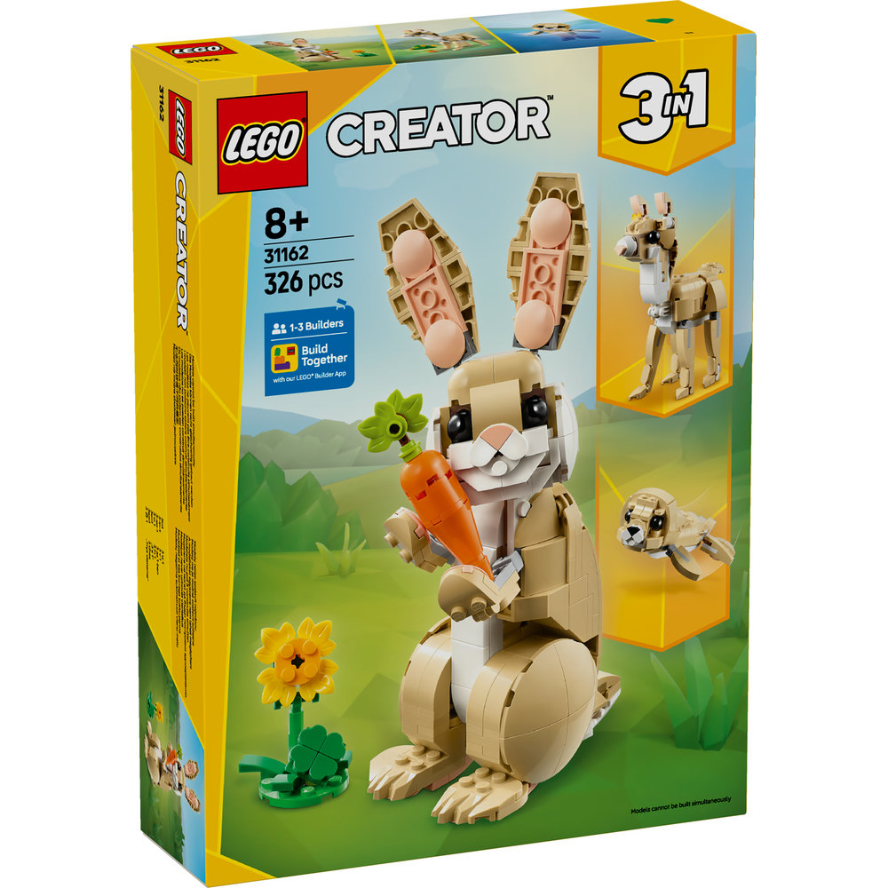 LEGO Creator 3in1 Cute Bunny Toy Animal Playset 31162 - Image 8