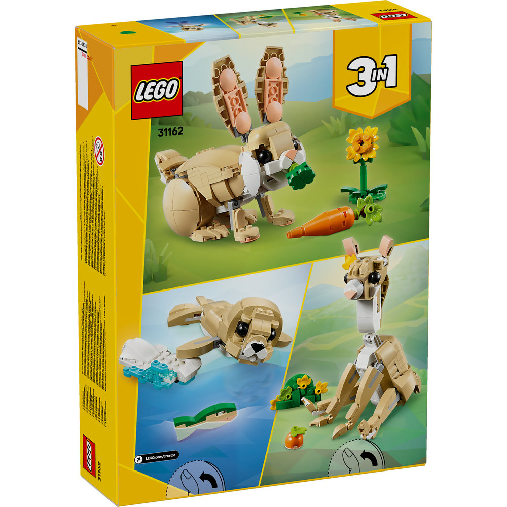 LEGO Creator 3in1 Cute Bunny Toy Animal Playset 31162 - Image 9