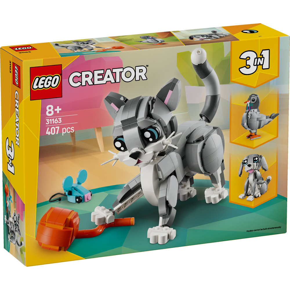 LEGO Creator 3in1 Playful Cat Pet Toy Animal Playset 31163 - Image 8