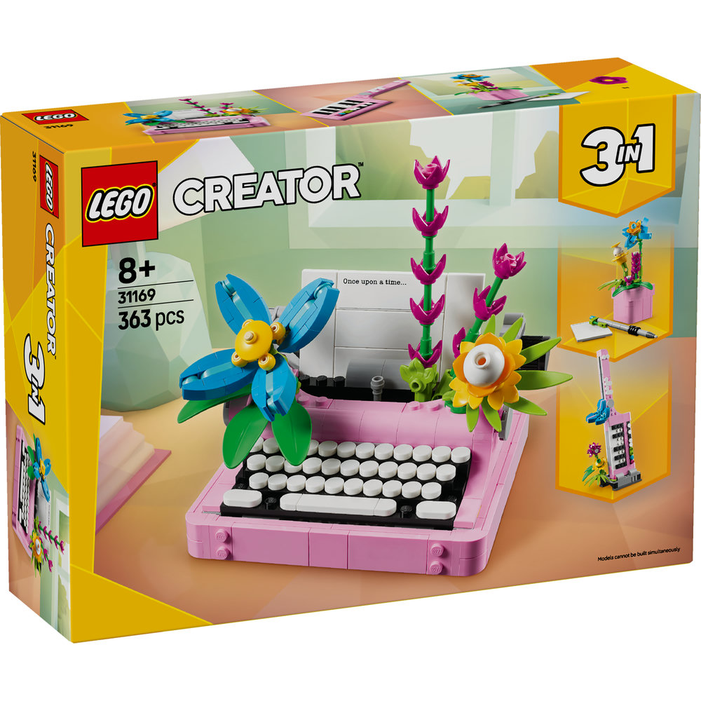 LEGO Creator 3in1 Typewriter with Flowers Toy Playset 31169 - Image 8