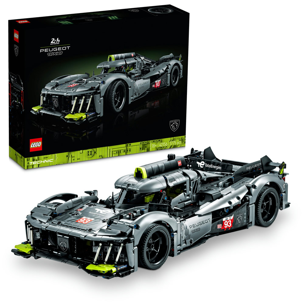 LEGO Technic PEUGEOT 9X8 24H Le Mans Hybrid Hypercar 42156 Building Kit (1,775 Pieces) - Image 1