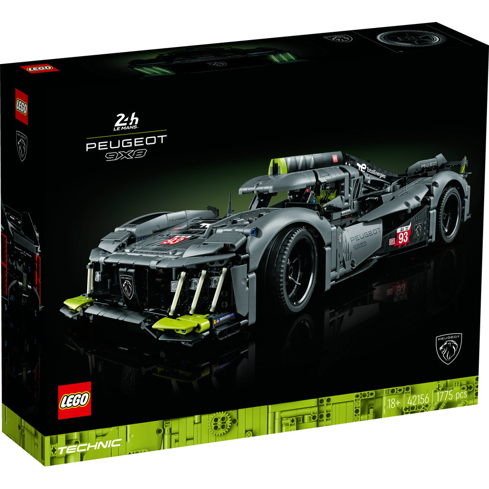 LEGO Technic PEUGEOT 9X8 24H Le Mans Hybrid Hypercar 42156 Building Kit (1,775 Pieces) - Image 7