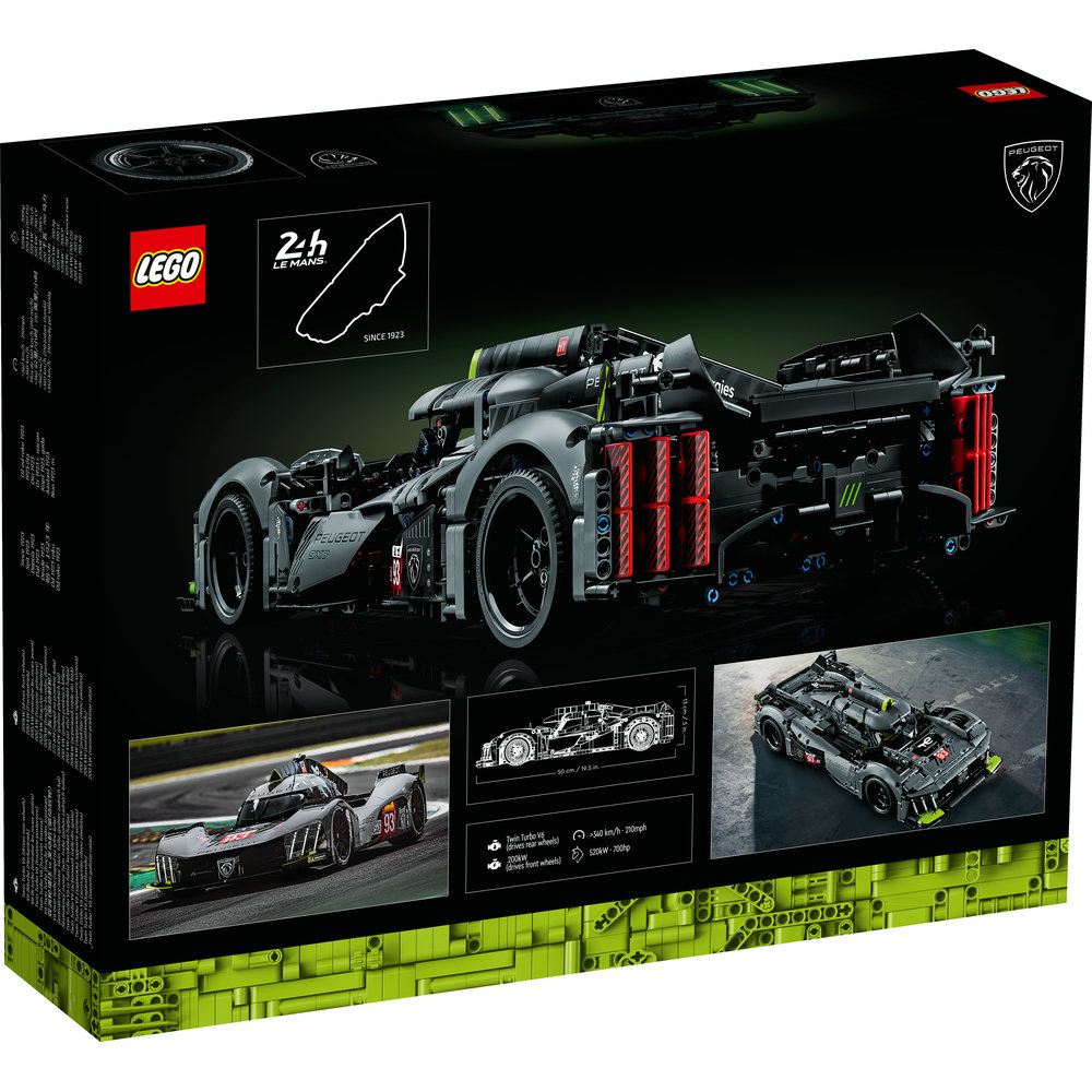 LEGO Technic PEUGEOT 9X8 24H Le Mans Hybrid Hypercar 42156 Building Kit (1,775 Pieces) - Image 8