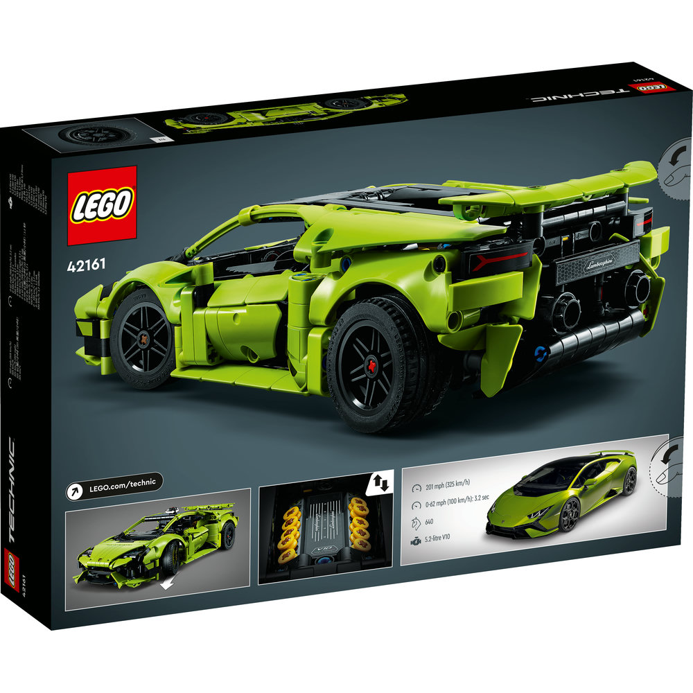LEGO Technic Lamborghini Huracán Tecnica 42161 Building Toy Set (806 Pieces) - Image 8