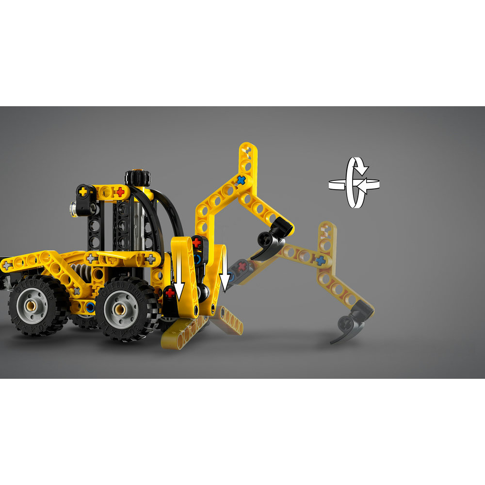 LEGO Technic Backhoe Loader Construction Toy Vehicle Set 42197 - Image 5