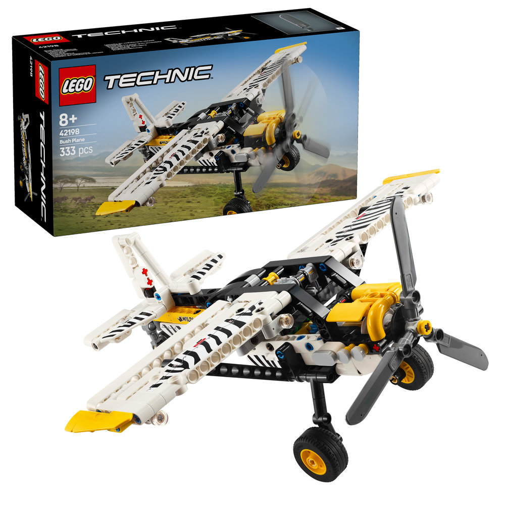 LEGO Technic Bush Plane Aircraft Toy Vehicle Gift Set for Kids 42198 - Image 1