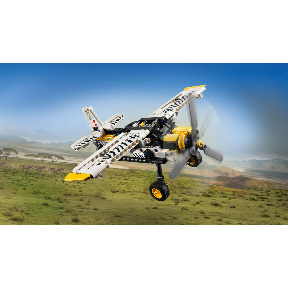 LEGO Technic Bush Plane Aircraft Toy Vehicle Gift Set for Kids 42198 - Image 3