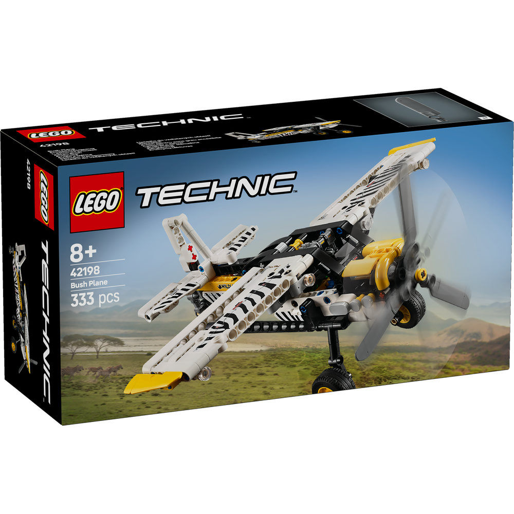 LEGO Technic Bush Plane Aircraft Toy Vehicle Gift Set for Kids 42198 - Image 8