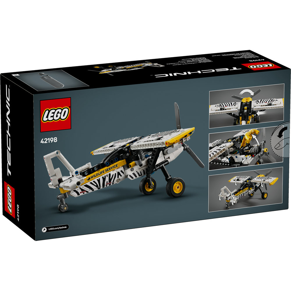 LEGO Technic Bush Plane Aircraft Toy Vehicle Gift Set for Kids 42198 - Image 9